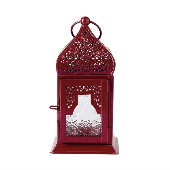 GlobeIn Small Hanging Lantern - Maroon - Picture 1 of 14